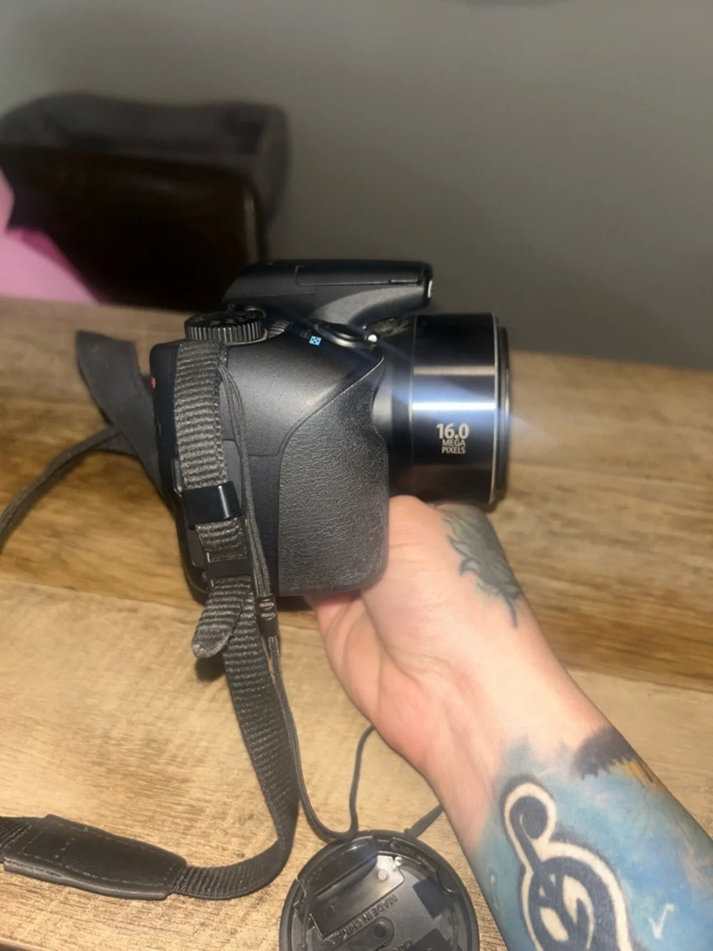 Canon Black Compact Digital Camera with Branded Neck Strap